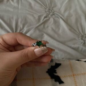 Black and green ring